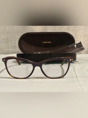 Tom Ford FT5636-B Eyeglasses Brown Havana Made in Italy w/ Case